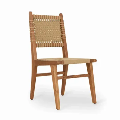 Chaises - Asandi - Bois de teck avec corde en coton - ALANKARAM