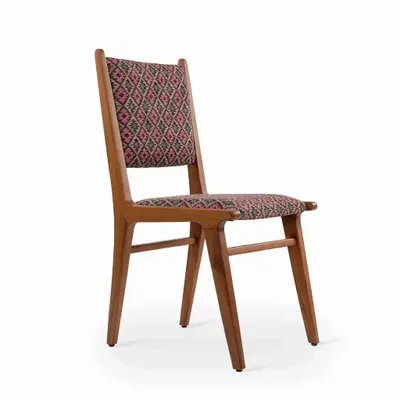 Chairs - Asandi - Teakwood with Full Upholstery - ALANKARAM