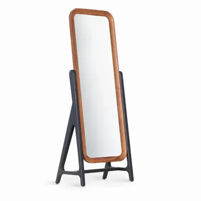 Buffets - Commode Ayakta en teck avec miroir rectangulaire - ALANKARAM