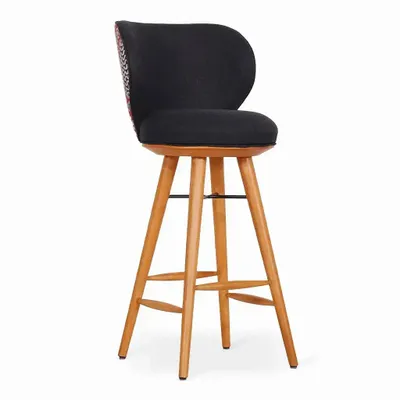 Chaises - Bhrami - Chaise haute en bois teinté jaune - ALANKARAM