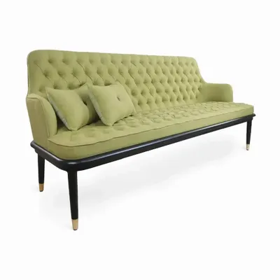 Canapés - Canapé trois places en bois massif Doko - ALANKARAM