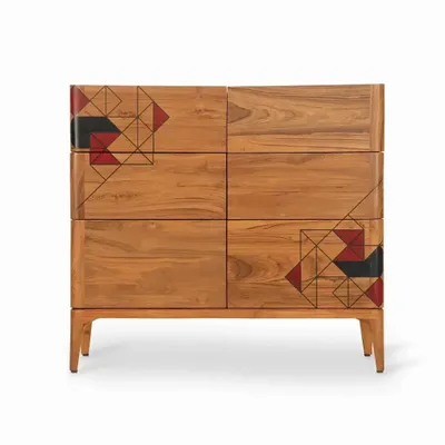 Commodes - Foliga - Commode en teck - ALANKARAM