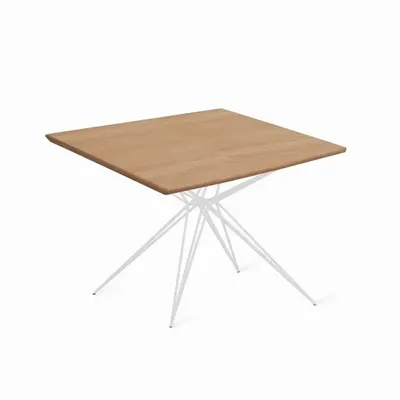 Desks - Qirri - Metal Base (White) - ALANKARAM