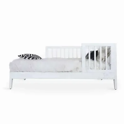 Chambres d'enfants - Gwely - Lit simple en bois massif blanc - ALANKARAM
