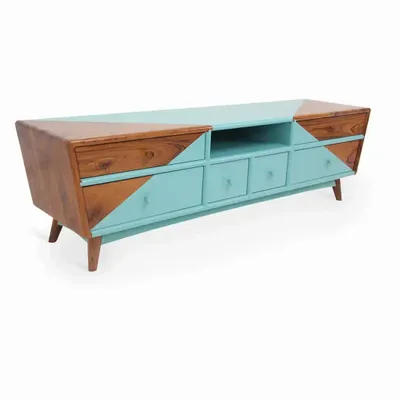 TV stands - Huvi - Teakwood TV Unit - ALANKARAM