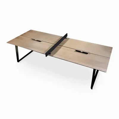 Tableaux - Table de ping-pong en métal Idrott avec plateau en bois massif - ALANKARAM
