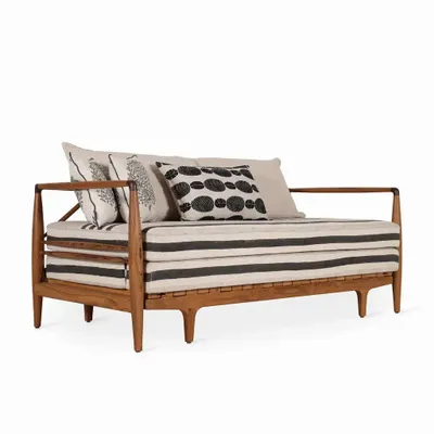 Canapés - Ikili - Canapé-lit trois places en teck - ALANKARAM