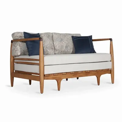 Sofas - Ikili - Teakwood Two Seater Sofa Cum Bed - ALANKARAM