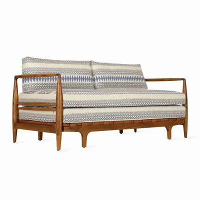 Sofas - Ikili - Teakwood Two Seater Sofa Cum Bed - ALANKARAM