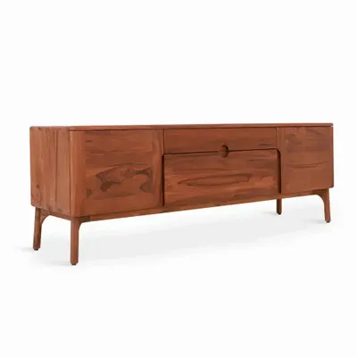 TV stands - Irih - Teakwood TV Unit with Two Drawer - ALANKARAM