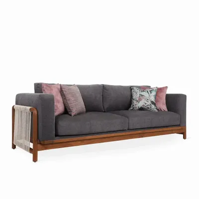 Canapés - Kaha - Canapé trois places en teck - ALANKARAM
