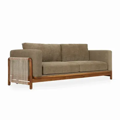 Sofas - Kaha - Two Seater Teakwood Sofa - ALANKARAM