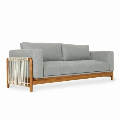 Sofas - Kaha - Two Seater Teakwood Sofa - ALANKARAM