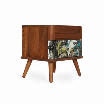 Tables de nuit - Table de chevet en teck Kapp - ALANKARAM