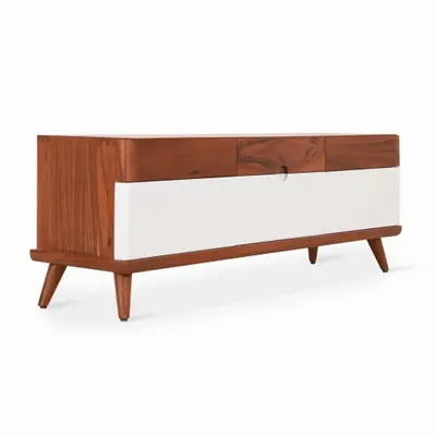 TV stands - Kapp Teakwood-PU TV unit - ALANKARAM