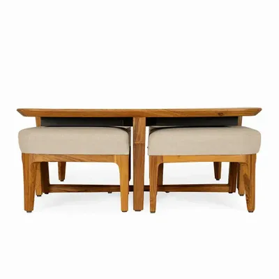 Autres tables  - Kiota - Table centrale gigogne en teck - ALANKARAM