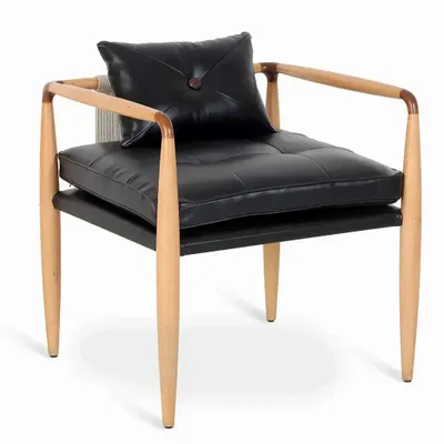 Chaises - Kutu - Fauteuil de salon en bois massif - ALANKARAM