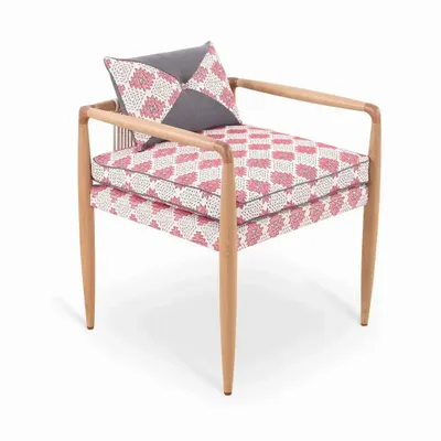 Chaises - Kutu - Fauteuil de salon en bois massif - ALANKARAM