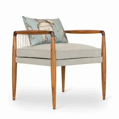 Chairs - Kutu Teakwood Lounge Chair - ALANKARAM