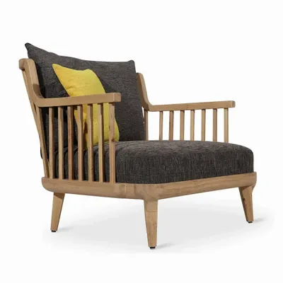 Chaises - Lega - Fauteuil en bois massif - ALANKARAM