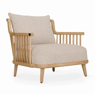 Chaises - Lega - Fauteuil en bois massif - ALANKARAM