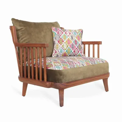 Chairs - Lega - Teakwood Lounge Chair - ALANKARAM