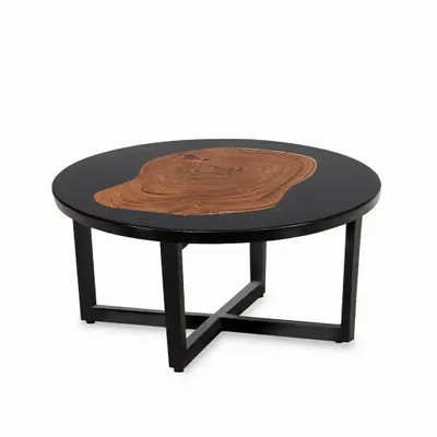 Autres tables  - Likas - Table centrale en bois massif - ALANKARAM