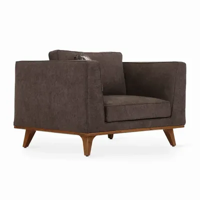 Sofas - Mihla - Grey Fabric Club Sofa - ALANKARAM