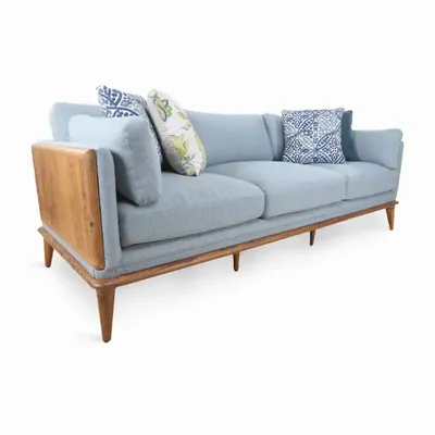 Sofas - Mysig - Three Seater Teakwood Sofa - ALANKARAM