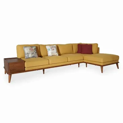 Sofas - Mysig - Teakwood Five Seater Sofa - ALANKARAM