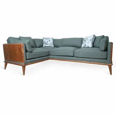 Sofas - Mysig - Teakwood Four Seater Sofa - ALANKARAM