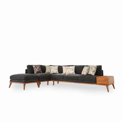 Sofas - Mysig - Teakwood Seven Seater Sofa - ALANKARAM