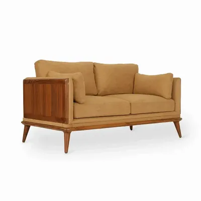Sofas - Mysig - Two Seater Teakwood Sofa - ALANKARAM