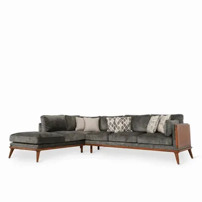 Sofas - Mysig Teakwood Six Seater Sofa - ALANKARAM