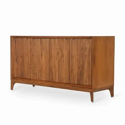 Boîtes de rangement  - Étagère à chaussures/meuble de rangement en teck Netto - ALANKARAM