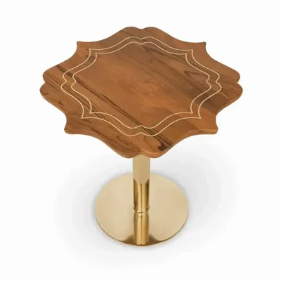 Other tables - Onda - Side Table with Brass inlay - ALANKARAM