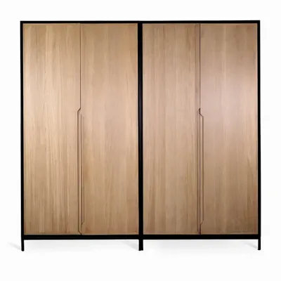 Armoires - Armoire Orman en bois massif avec pieds en métal - ALANKARAM