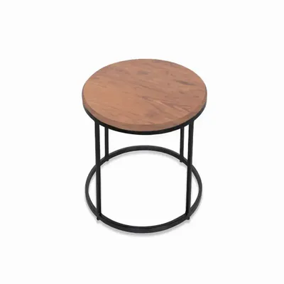 Autres tables  - Owalny - Table d'appoint en teck - ALANKARAM