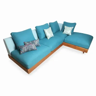 Canapés - Parlak - Canapé quatre places en teck - ALANKARAM