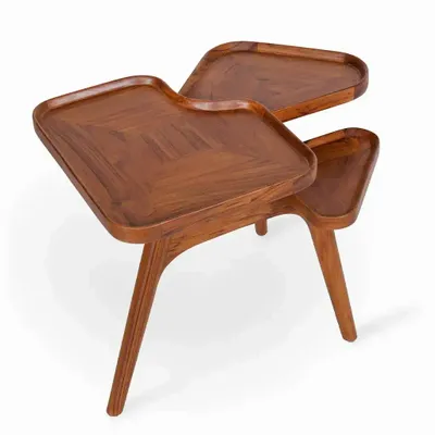 Autres tables  - Patu - Table d'appoint en teck - ALANKARAM