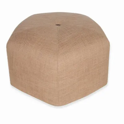 Poufs - Pouf - Ottoman pentagonal en tissu beige - ALANKARAM