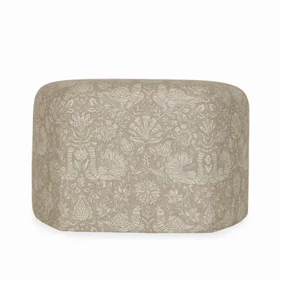 Poufs - Pouf - Ottoman pentagonal en tissu imprimé beige - ALANKARAM