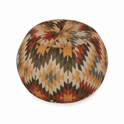 Ottomans - Pouffe - Round Ottoman - ALANKARAM