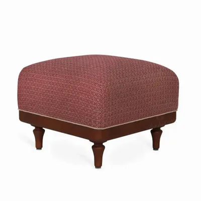 Poufs - Pouf - Ottoman en bois massif - ALANKARAM