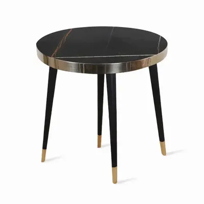 Other tables - Rabi - Cafe table With Stone Top - ALANKARAM