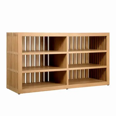 Boîtes de rangement  - Étagère à chaussures/unité de rangement en bois massif Raf - ALANKARAM