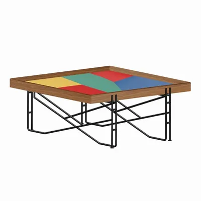 Autres tables  - Table centrale carrée en teck Saarang - ALANKARAM