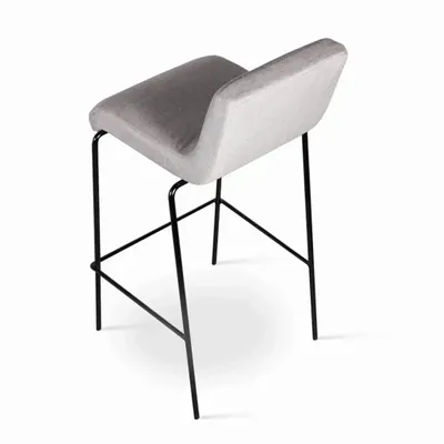 Chairs - Sering - High Chair with Off White Fabric - ALANKARAM