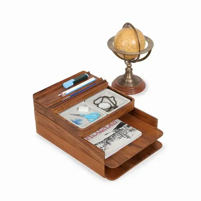 Decorative objects - Shirya Desk Organiser - ALANKARAM