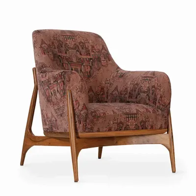 Chaises - Syva - Fauteuil lounge en tissu imprimé floral - ALANKARAM